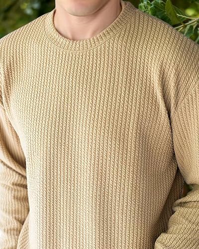 I ENTERPRISE Cotton Blend Regular Fit Round Neck Plain Solid Full Sleeve T-Shirt for Men-&-Boys - Image 3