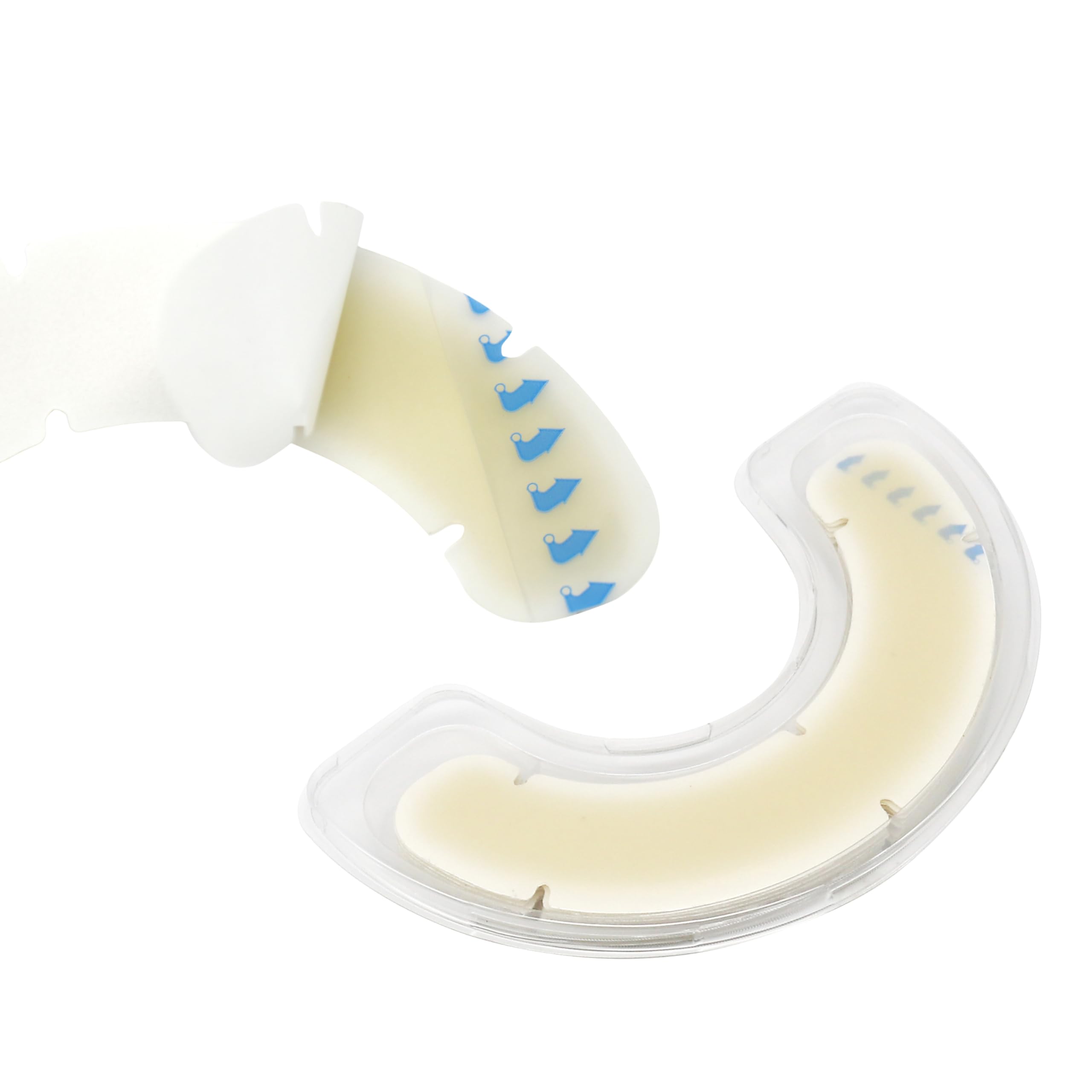 40PCS Ostomy Barrier Strips with Gaps, Elastic Ileostomy Urostomy Supplies, Skin Barrier Extender Tapes for Colostomy Bags