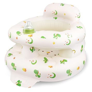 Windspeed Inflatable Baby Seat for 4 to 36 Months with Built-in Air Pump Infants Sit Me Up Floor Seat for Baby Inflatable Sitting Up Chair with Back Support for Learning Sit/Feeding