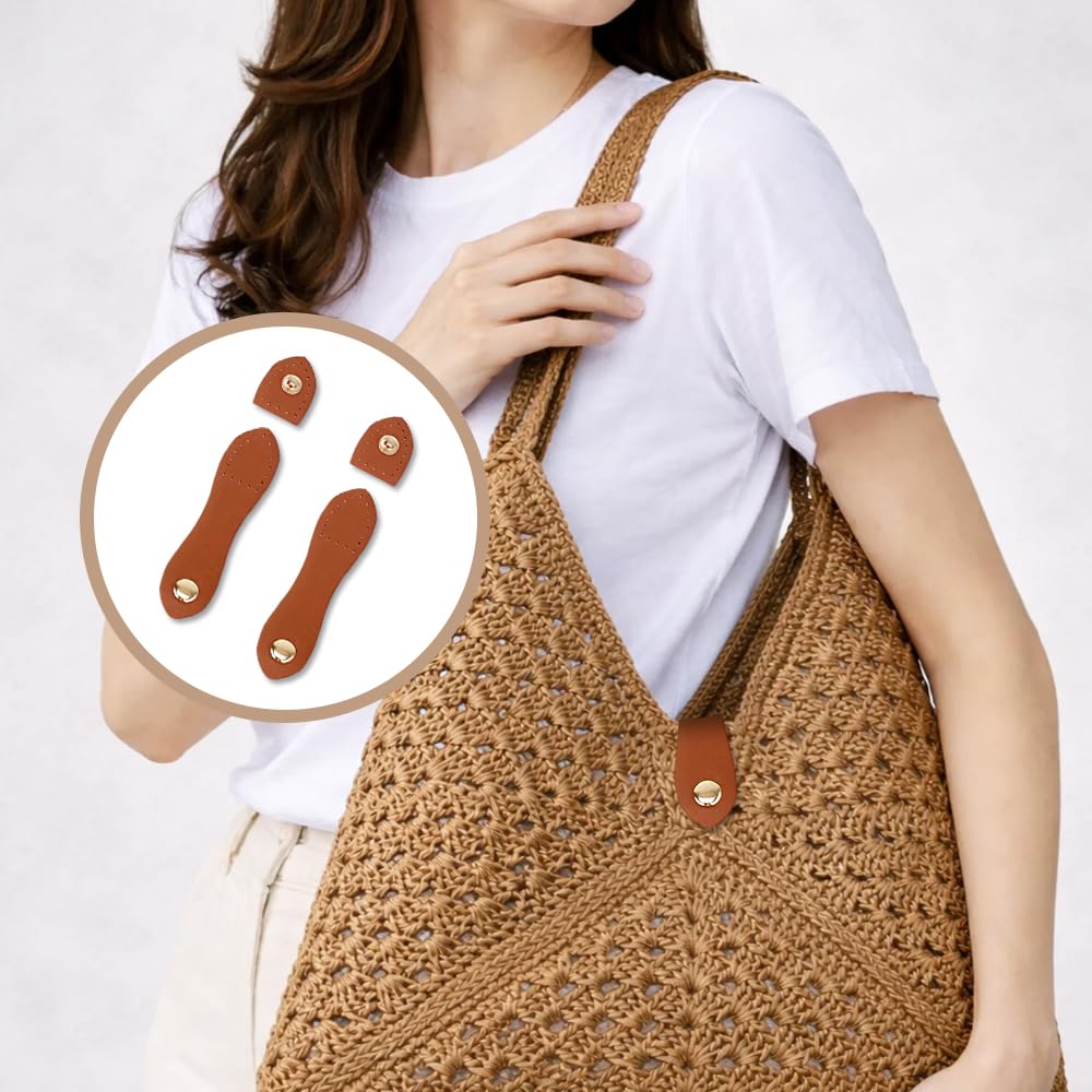 10 Juegos Hebillas de Cuero para Bolsos,Cierres para Bolsos de Crochet, Cierre Bolso Ganchillo,Hebillas de Presion,Leather Buckle para Cartera, Chaqueta, Cuaderno, Manualidades-5 Colores