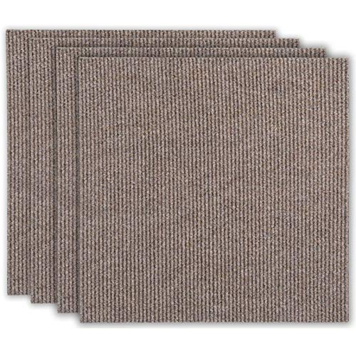 Preisvergleich Produktbild andiamo Teppichfliesen selbstklebend, Filzfliesen, Nadelfilz, Fliese à 50x50 cm, erhöhter Schutz gegen Brand & Rutschen, Farbe:Beige, Größe:4 m²