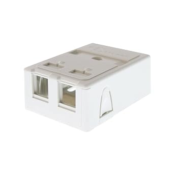 SIEMON MXSM202 2 X Total NUMDER of SOCKETS, 56 VDC @ 175MA, Plastic MOUNTING Box, White