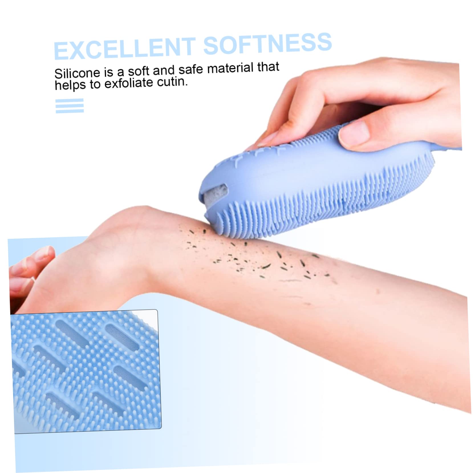 Healvian 4piezas Esponja De Baño Multifuncional Cepillo De Limpieza y Masaje Para Cuerpo Herramienta De Ducha Cuerda Para Colgar Para Uso Diariamente Espacios Reducidos