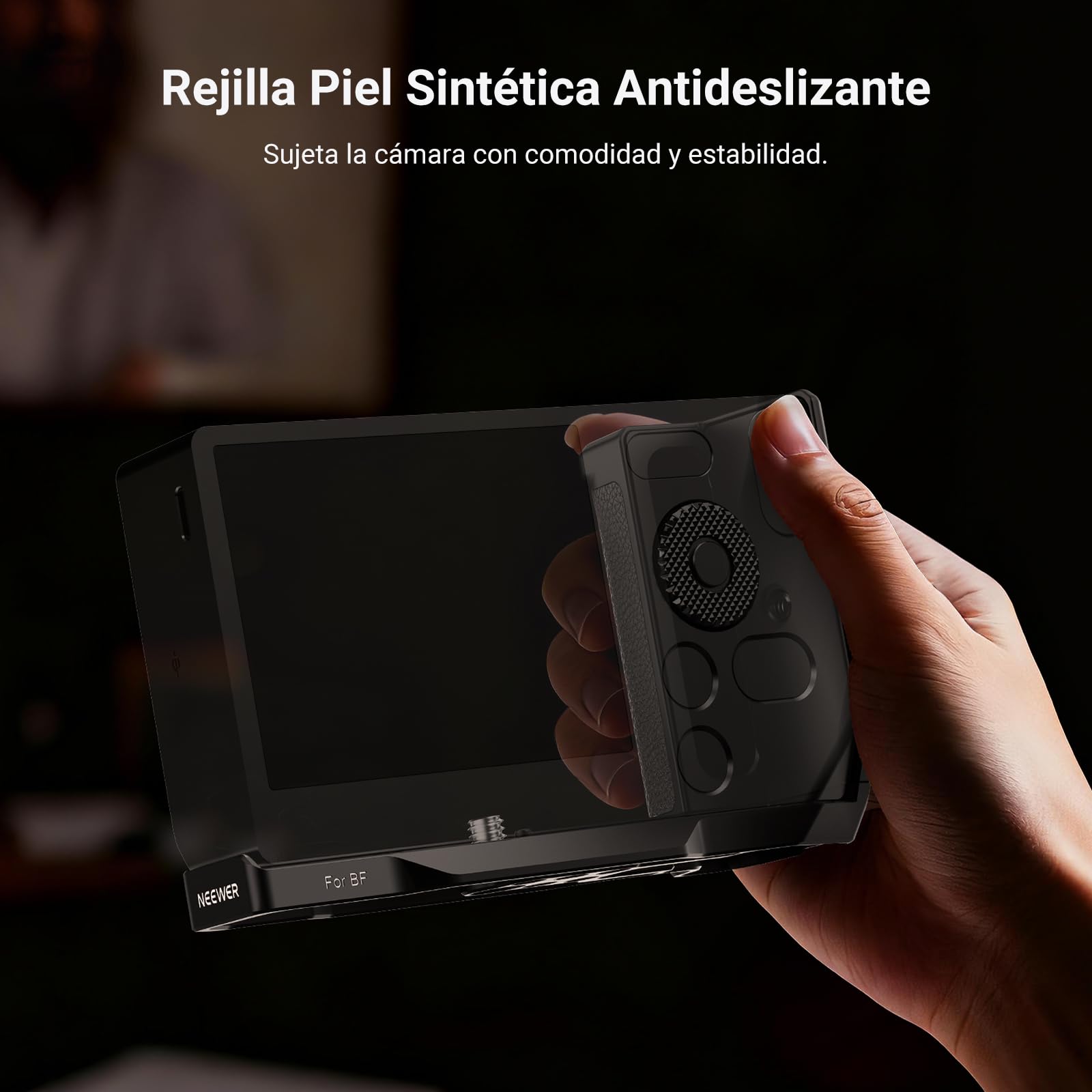 NEEWER L Bracket Compatible con Sigma BF, Placa Base Tipo Arca, Estabilizador de Cámara con Empuñadura, 1/4" Rosca y Cold Shoe para Video Vlog Streaming y Accesorios de Fotografía, CA170 (Negro)