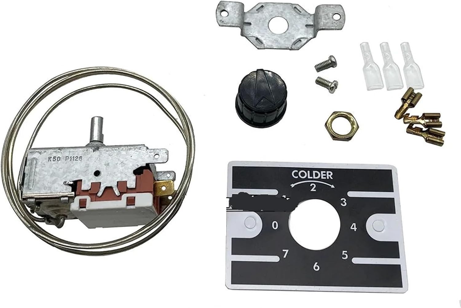 Freezer Temperature Control Switch K59 K50 K54 K56 K60 K57 2 Pin K50-P1126 Thermostat For A10-1053 A10-2502 Replacement
