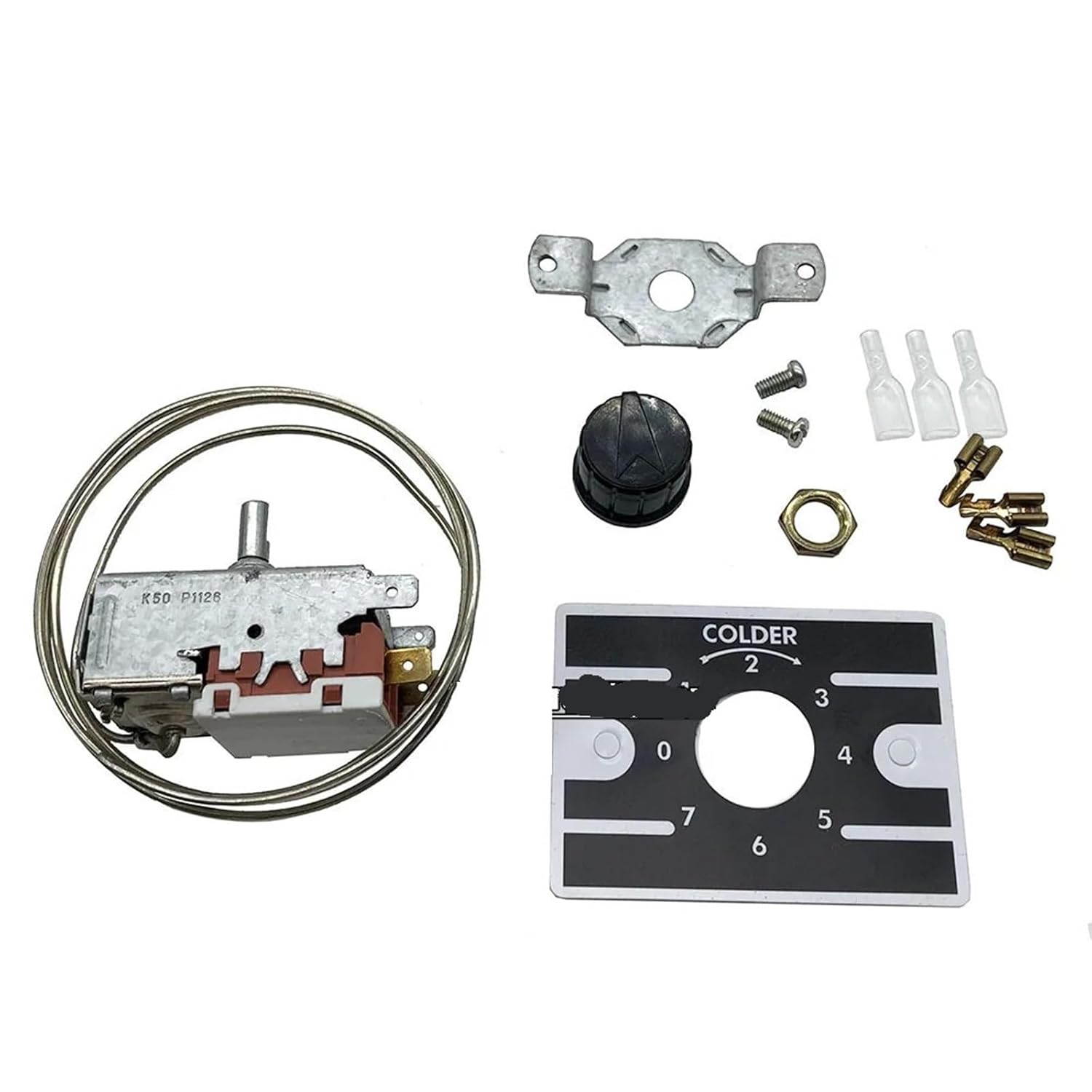 Freezer Temperature Control Switch K59 K50 K54 K56 K60 K57 2 Pin K50-P1126 Thermostat for A10-1053 A10-2502 Replacement