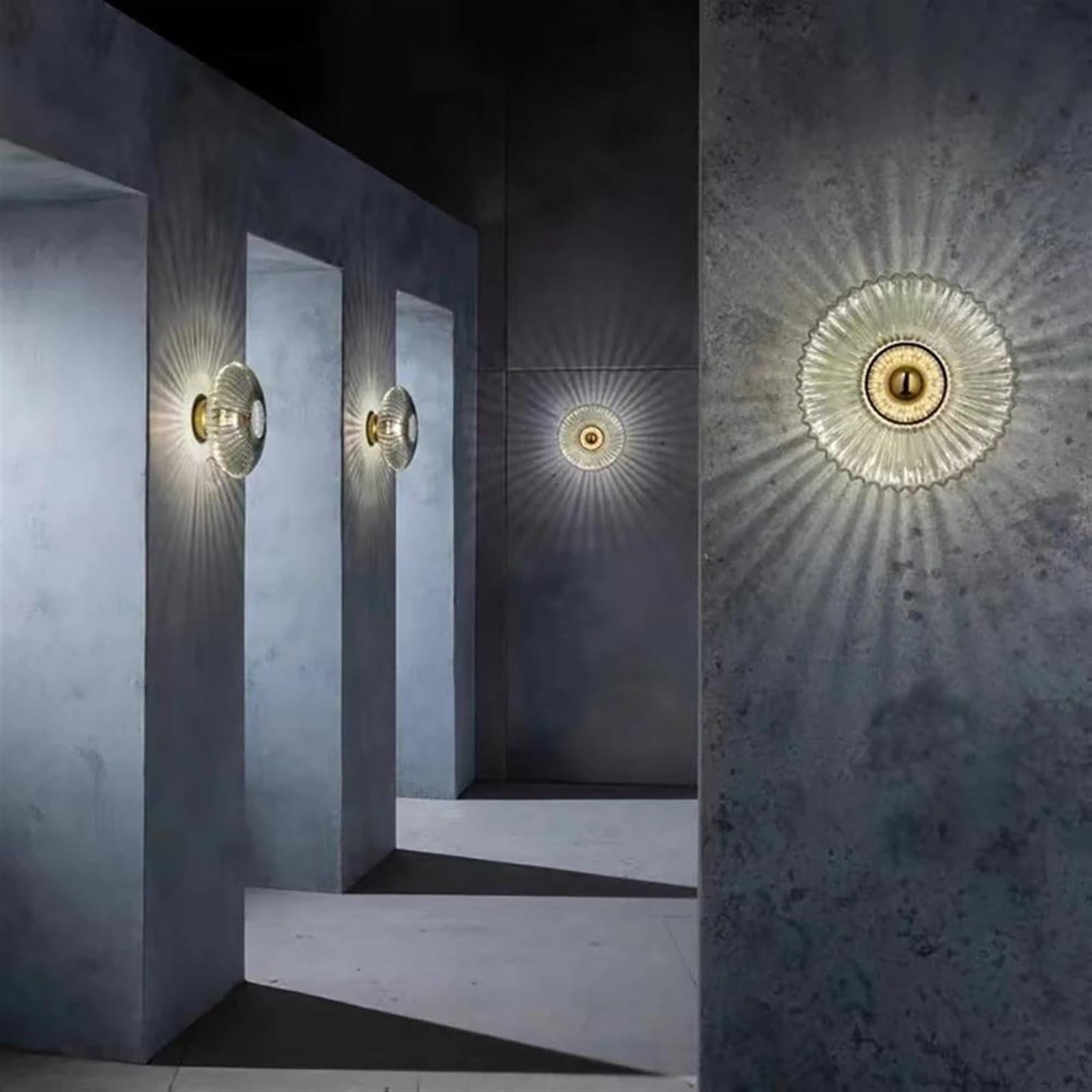 Indoor Wall Lamp Luminaires D'intérieur Simples PourLa Décoration Maison Lampes Murales Modernes Luminaires Ondulés En Verre Pour Couloirs Escaliers Et Salles À Manger Hallway Staircase Wall Sconce (
