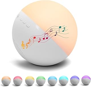 Aigostar White Noise Machine Baby for Adults and Kids Sleep Aid Timer 22 Relaxing Sleep Music with 10 Levels of Volume 8 RGB Colors USB Rechargeable Night Light for Children Bedroom Travel Meditation
