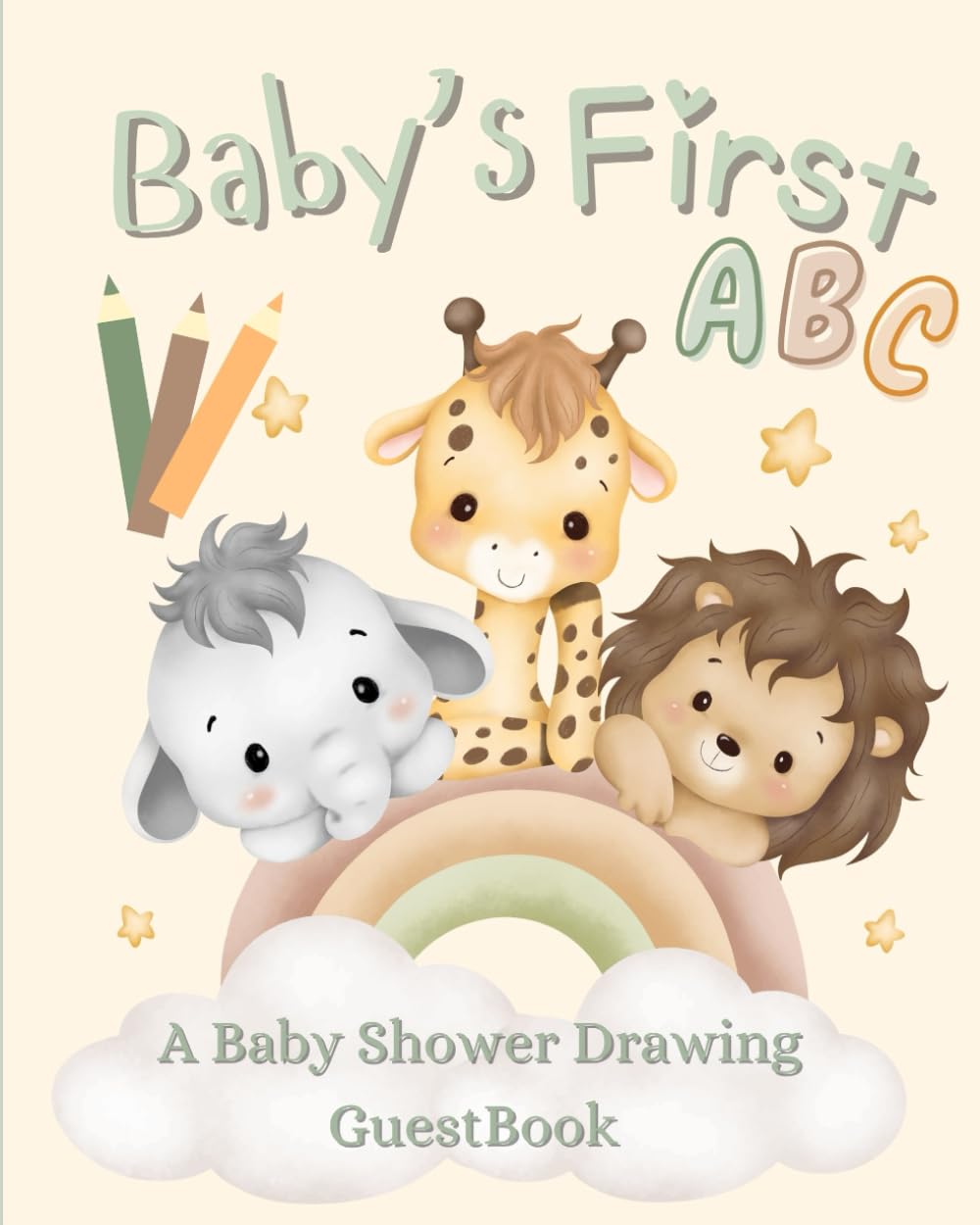 Baby's First ABC Baby Shower Guestbook: Have Your Guests Draw Each image - Coloring Book, Activity Book, Baby Shower Gift Idea