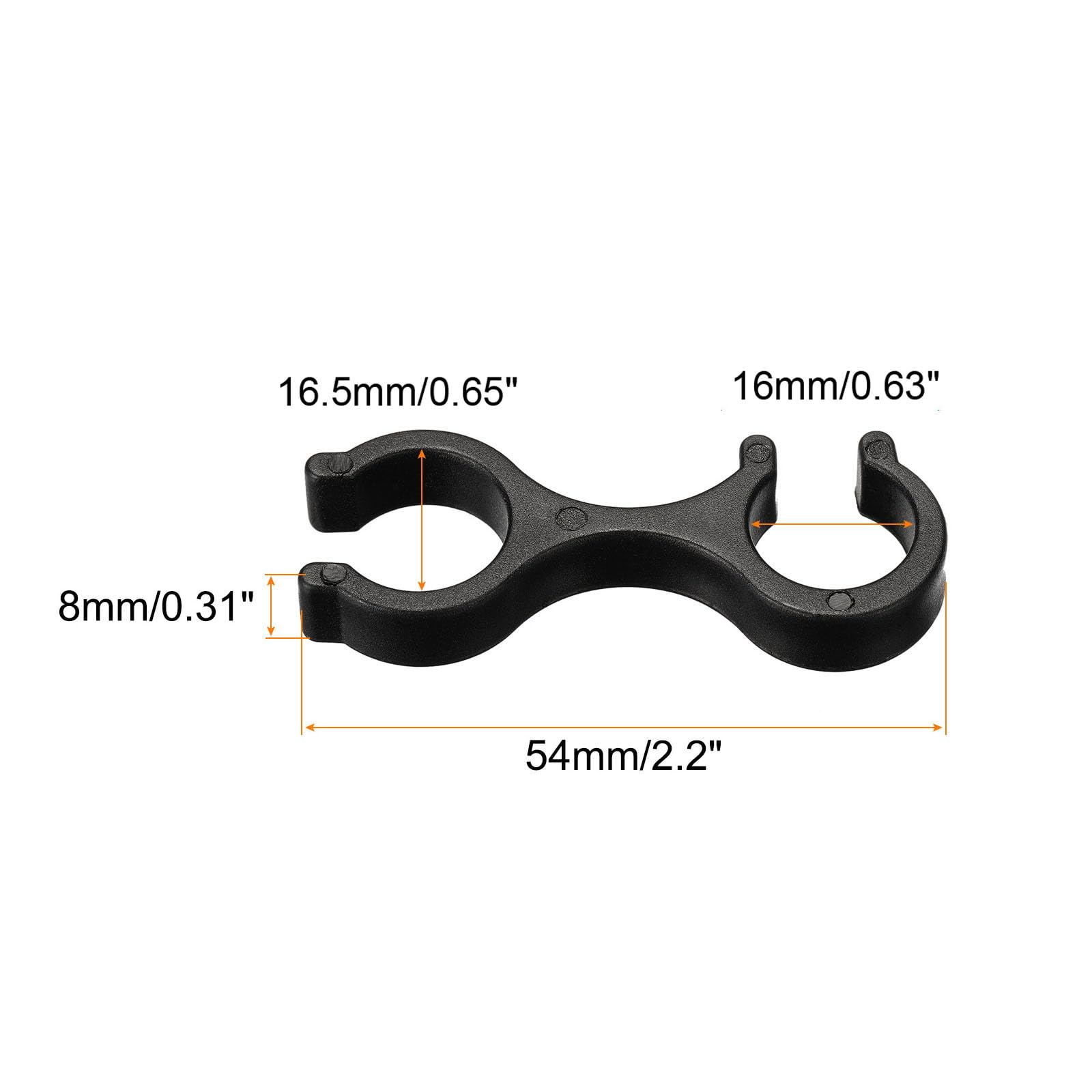 PATIKIL Trekking Pole Clips, 4Pcs Walking Stick Accessories Double Rod Buckle Connector for Outdoor Hiking Camping