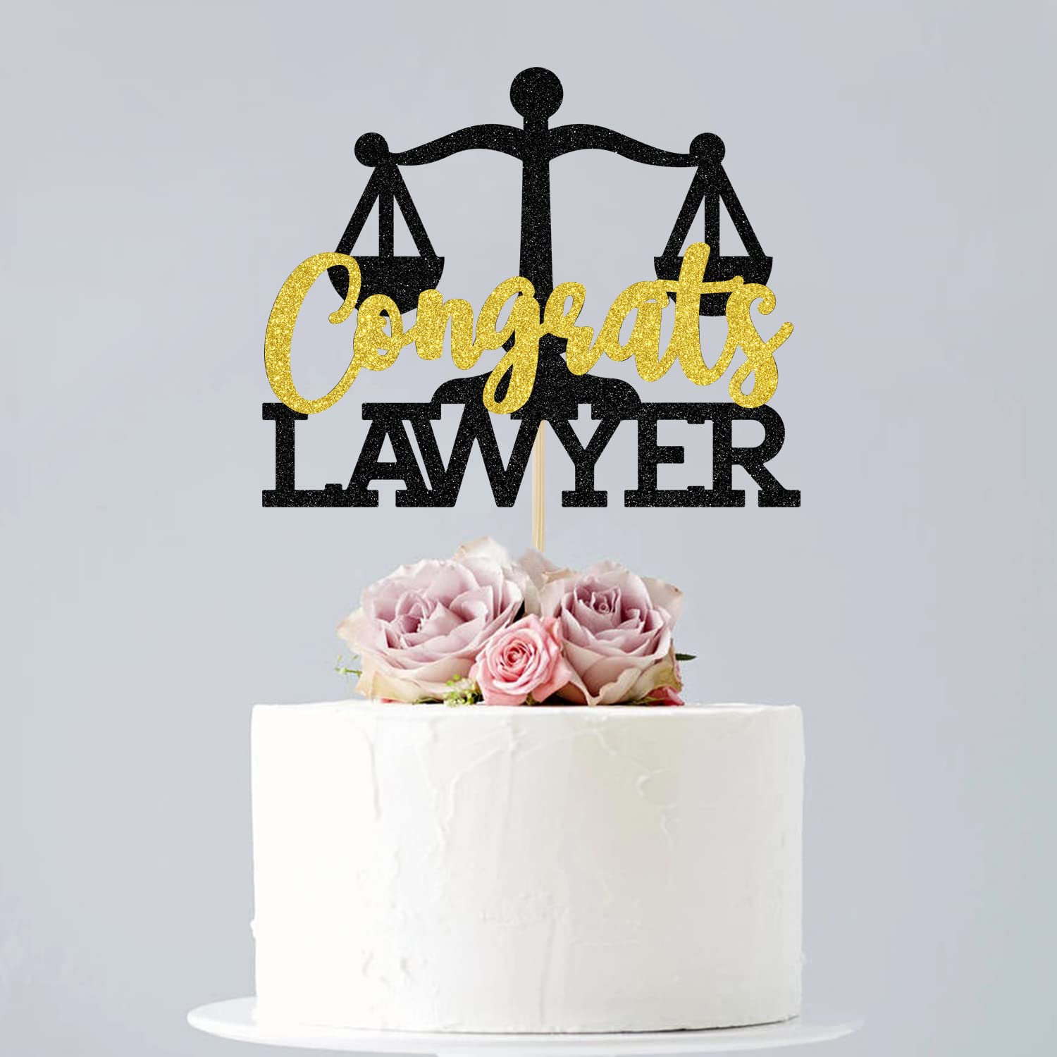 Next Stop Law School Banner - Gold & Black Graduation Decor For Future Lawyers