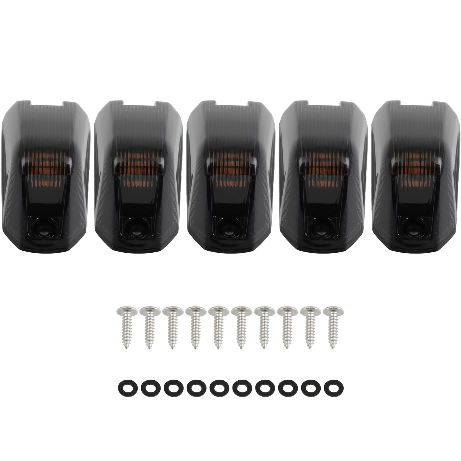 LBRST 12 LED Cab Roof Lights Roof Top Clearance Lights Cab Marker Lamps Fit For Ram ProMaster 2014 2015 2016 2017 Smoke Lens Amber Light Led Roof Running Lights