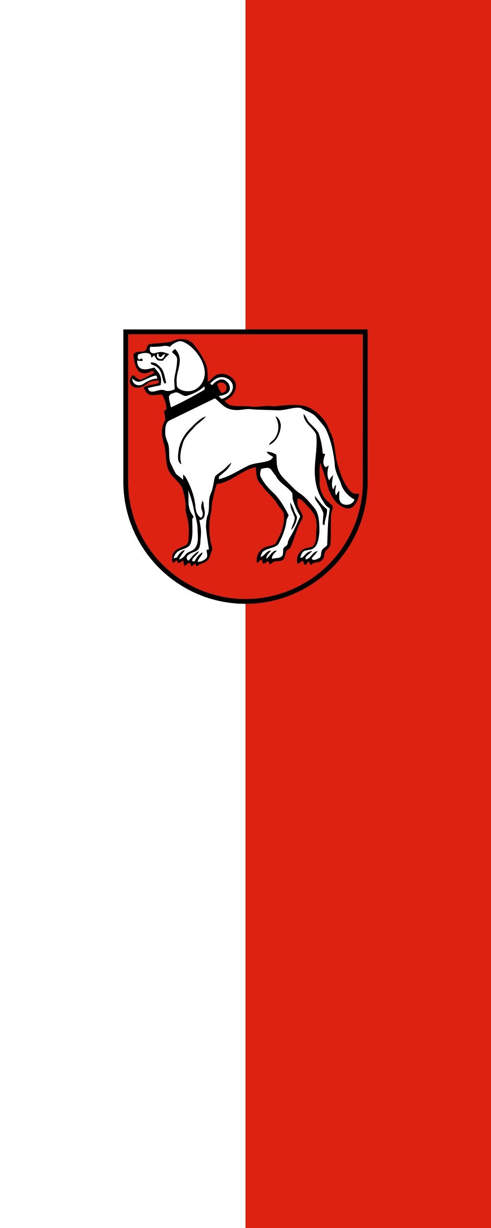 Drapeau Brackenheim format portrait de 300x120cm pour pavoisement extérieur