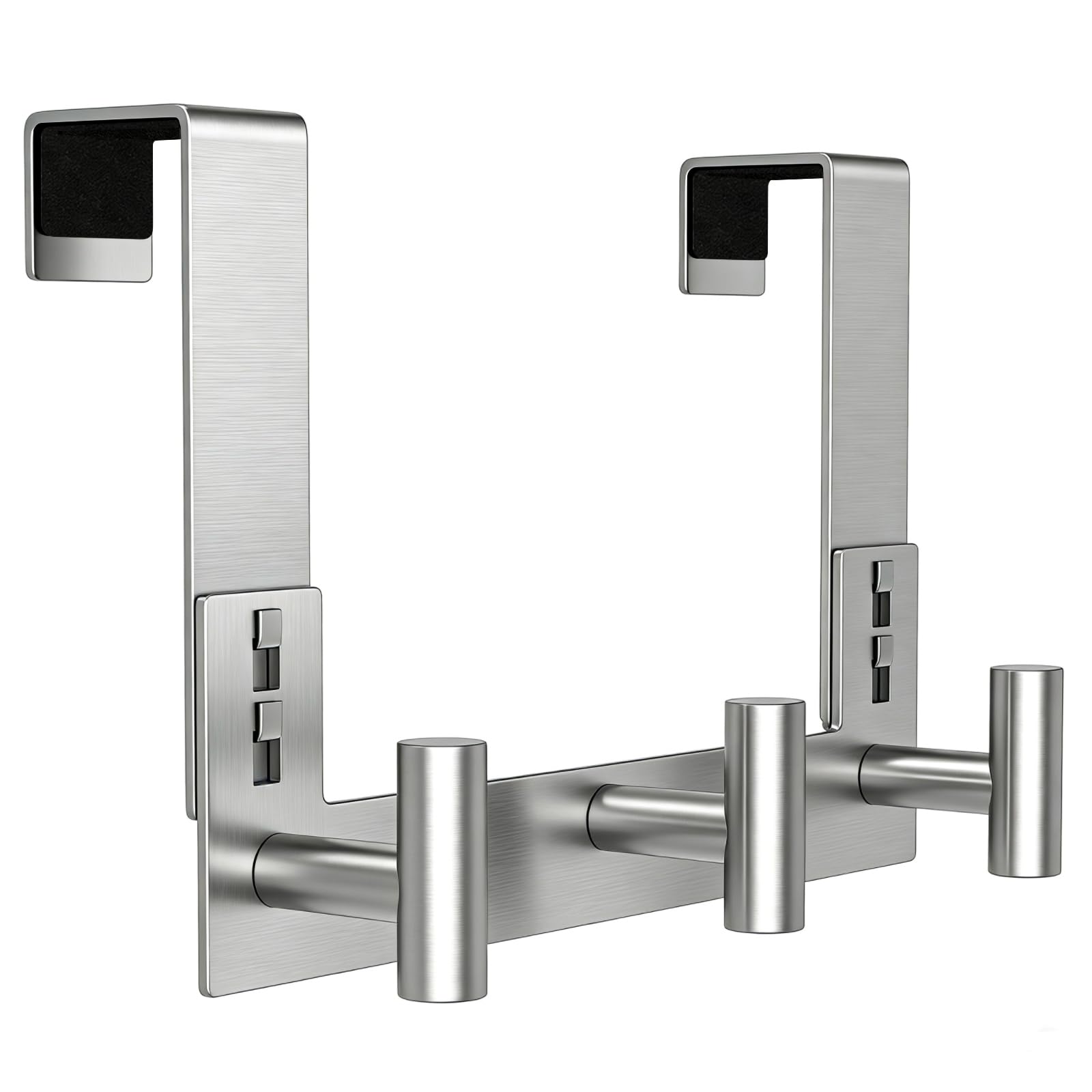 PMMASTO Door Hanger for 1-3/4 Inch Doors, Silver- 3 Hooks, T Shape