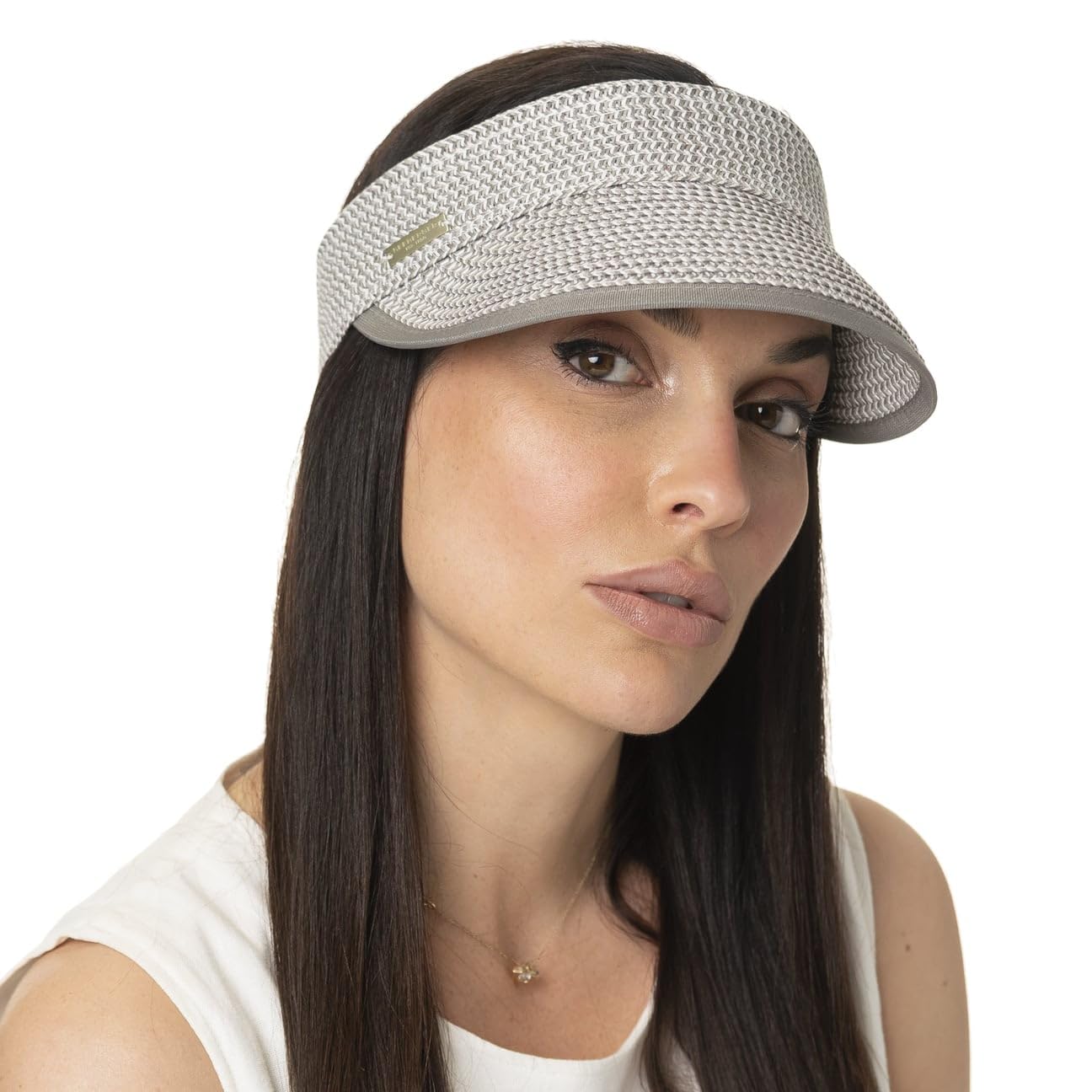 Seeberger Vandalia Visor Strohvisor Sonnenvisor Damenvisor Damen - mit Schirm, Klettverschluss, Klettverschluss Sommer Frühling-Sommer