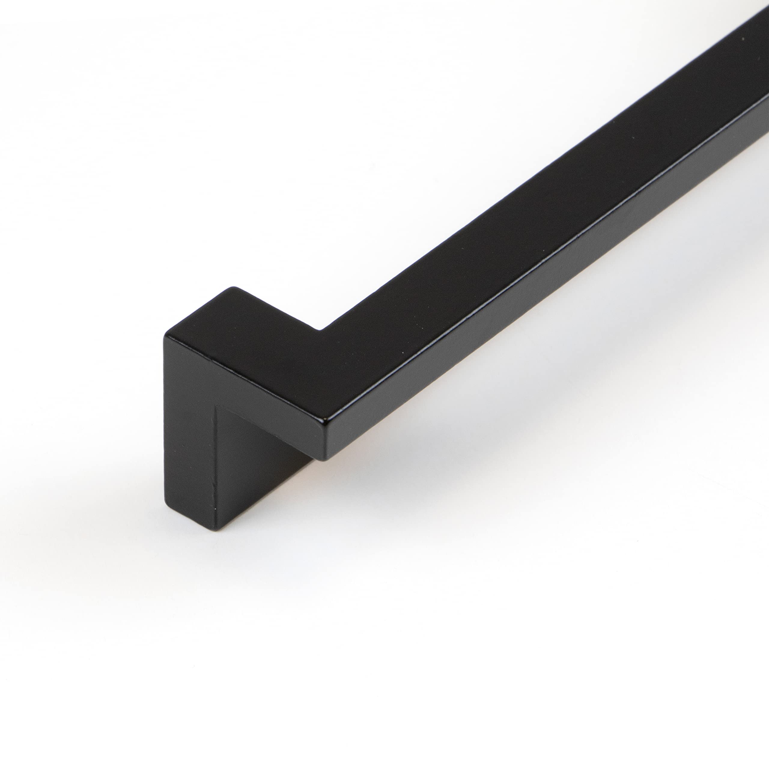 Emuca - Cleveland Furniture Handle, 128 mm Interaxis (5 inch), L144 mm (5,6 inch), Black Painted, Zamak, 5 ut - Image 4