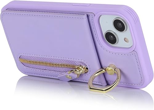 Miniatura 9 de Funda para iPhone 13 Mini con tarjetero para mujer, iPhone 13 Mini, cartera con correa y ranuras para tarjetas de crédito, bandolera con cremallera