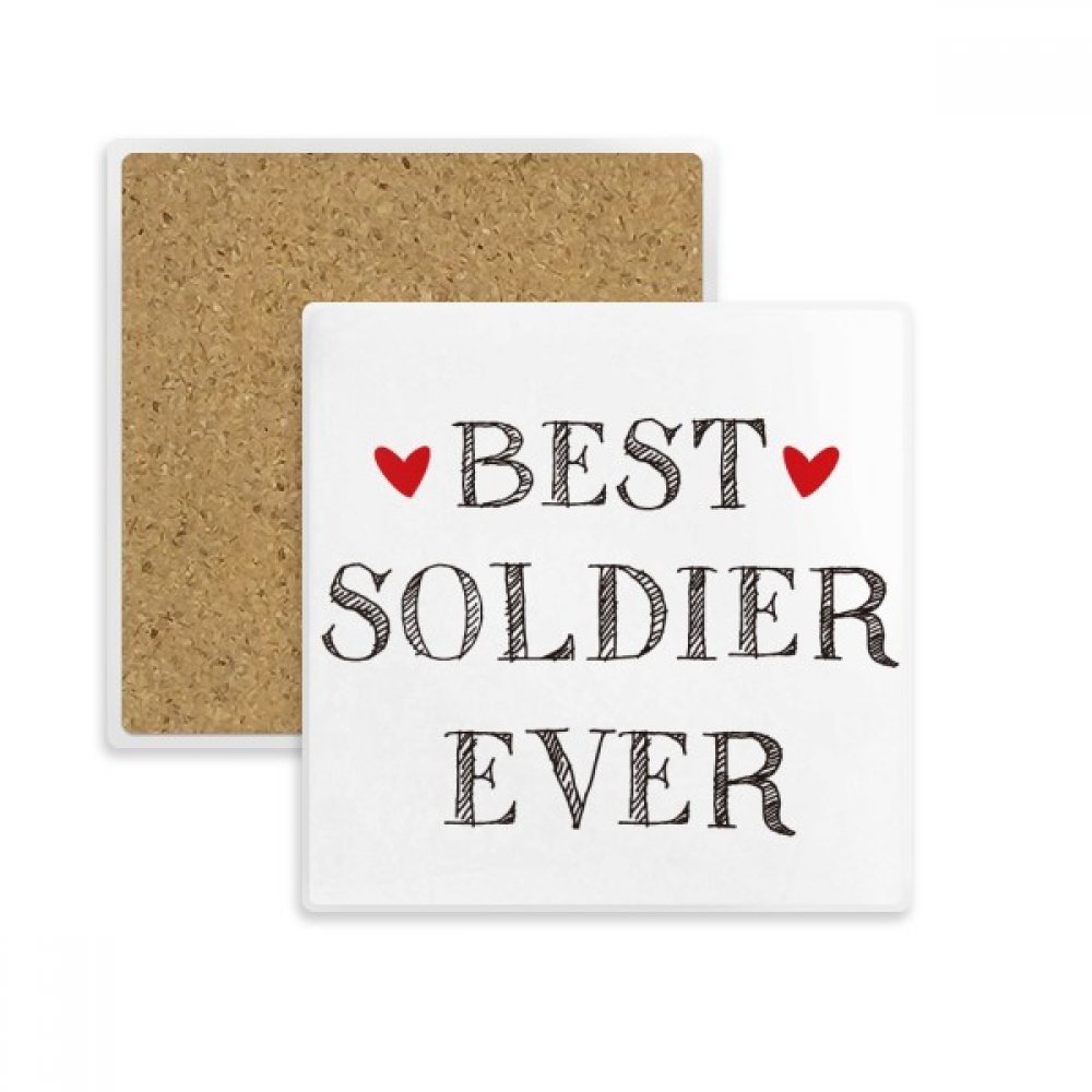 Coaster Tasse Porte-Pierre au bureau ou salon avec citation inspirante soldat