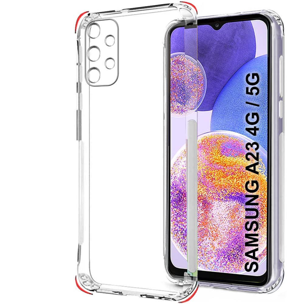 TheGiftKart Back Cover Soft Case for Samsung Galaxy A23 4G/5G|Best Camera Protection|Inbuilt Dust Plugs & Anti-Slip Grip|Ultra Clear Slim Back Cover Case for Samsung Galaxy(TPU+Silicone|Transparent) (B0B5GFJQ12) Amazon Price History, Amazon Price Tracker