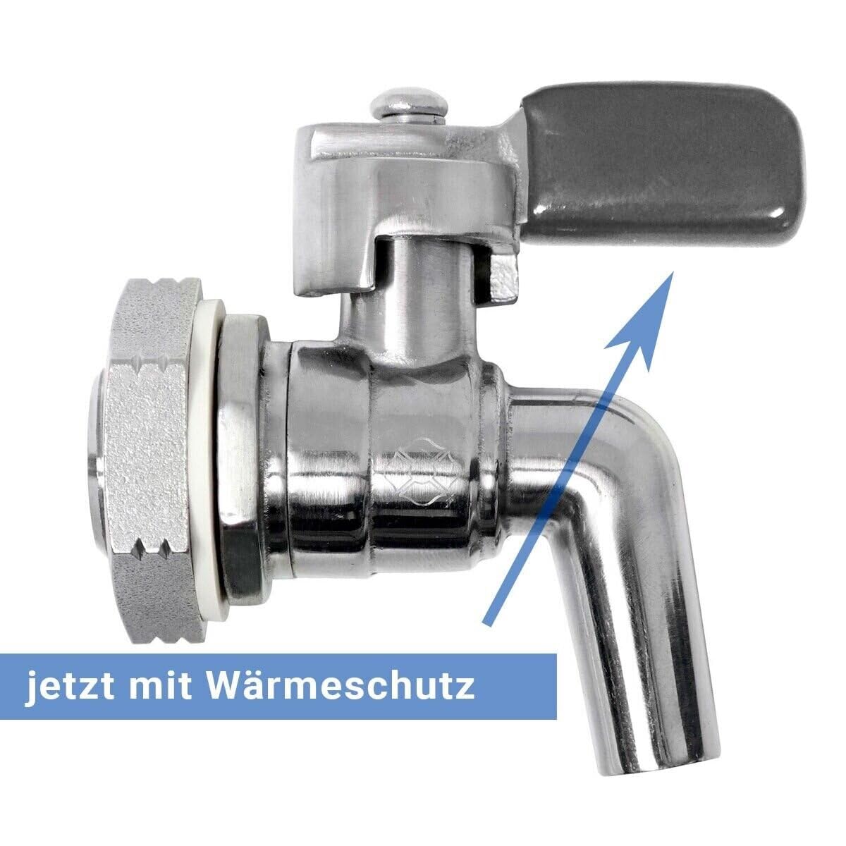 Bielmeier Einkochautomat 29 L Emaille, Einkochtopf elektrisch 2000W | mit Edelstahl-Auslaufhahn 3/8 Zoll, Regelthermostat, Weckautomat, Glühweinkocher mit Entsafterschaltung, Made in Germany