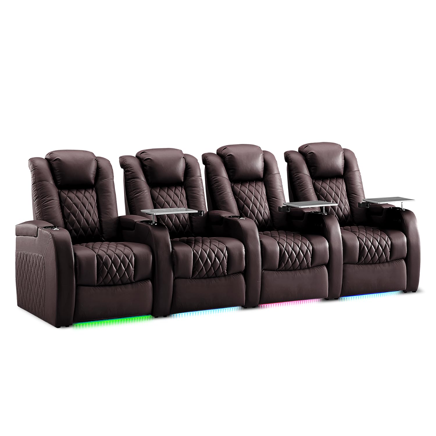 Weilianda Home Theater Seating, Top Grain Leather Movie Theater Chair