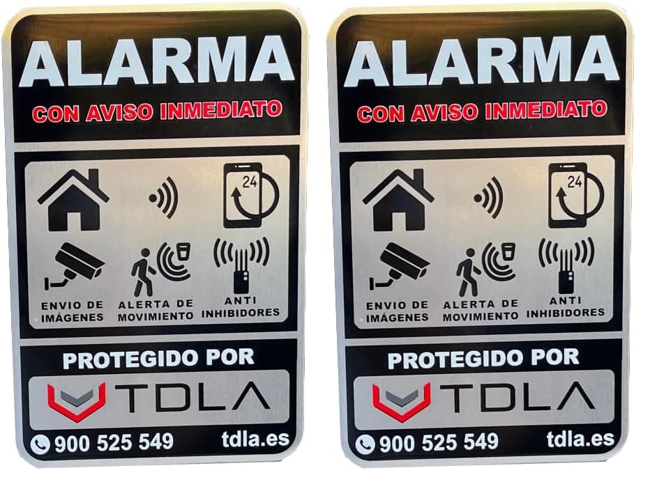 EWIG NO PARECE REAL, LO ES. Realizado en ALUMINIO. Cartel empresa venta de ALARMAS Especial piso Cartel disuasorio Alarma SUPER CALIDAD, 9x14cm. (Paquete de 2)