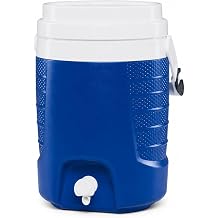 2-Gallon Insulated Sports Water Jug with Hook and Flip-Top Lid