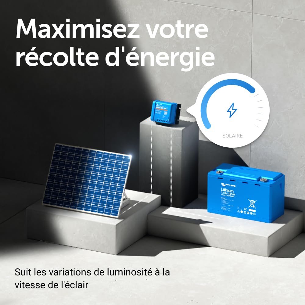 Victron Energy SmartSolar MPPT 100V 20 ampères 48-Volt Contrôleur de Charge Solaire (Bluetooth)