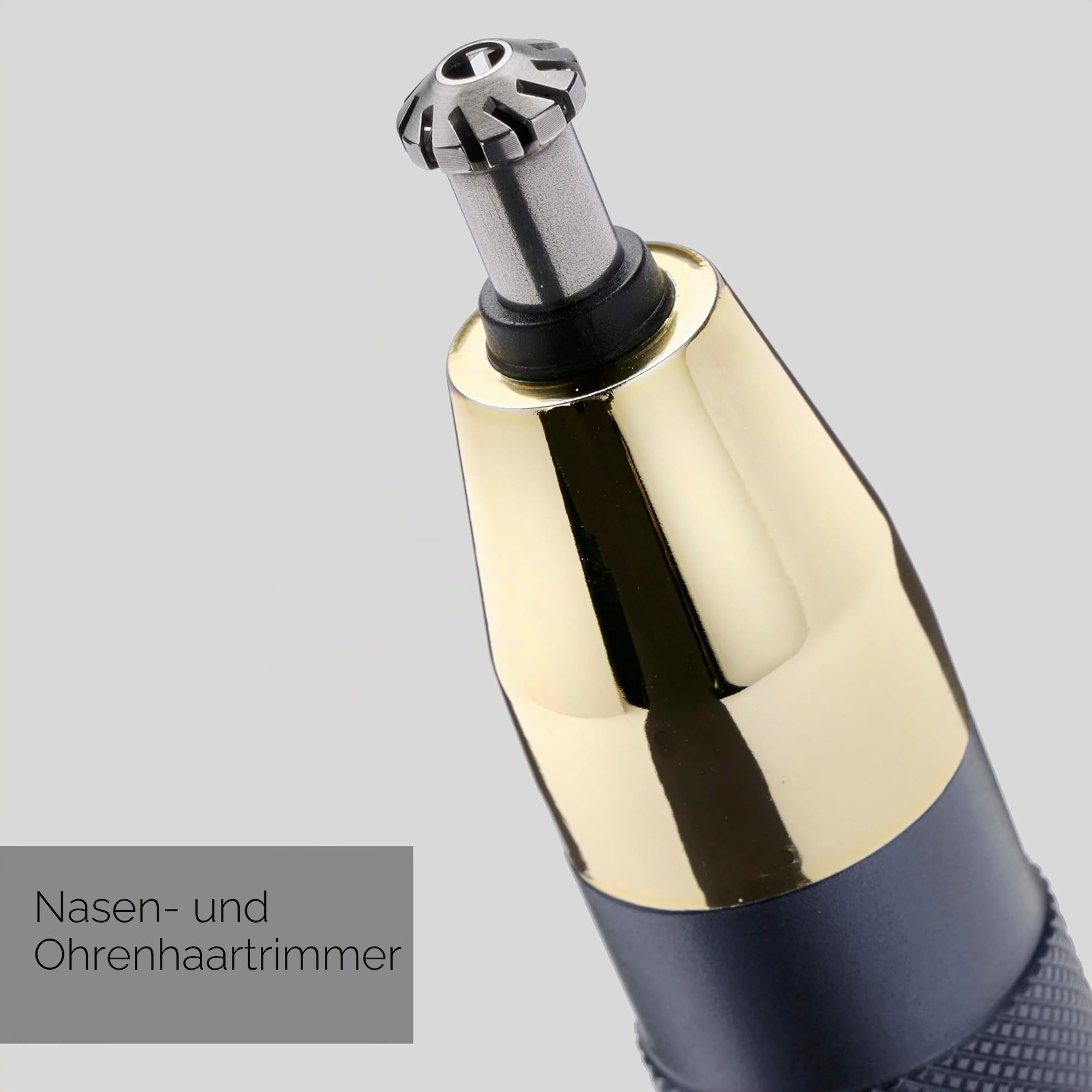 BaByliss Super-X Metal Series Nasentrimmer, Ohr-Augenbrauen-Haarschneider für Männer, Grooming Kit, Geschenke für Männer (Gold/Blau)
