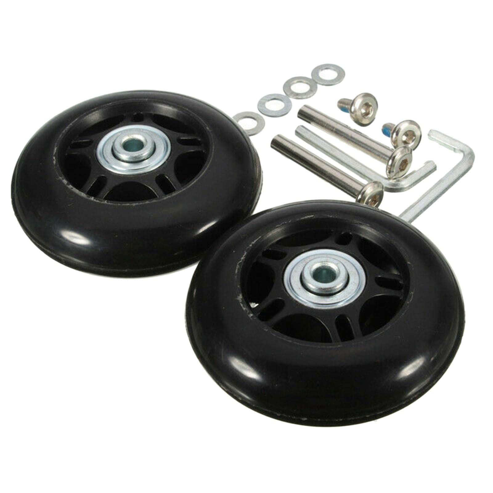 Welt Räder 2 Stück Gepäckkoffer-Rollen, drehbar, 64 mm x 18 mm
