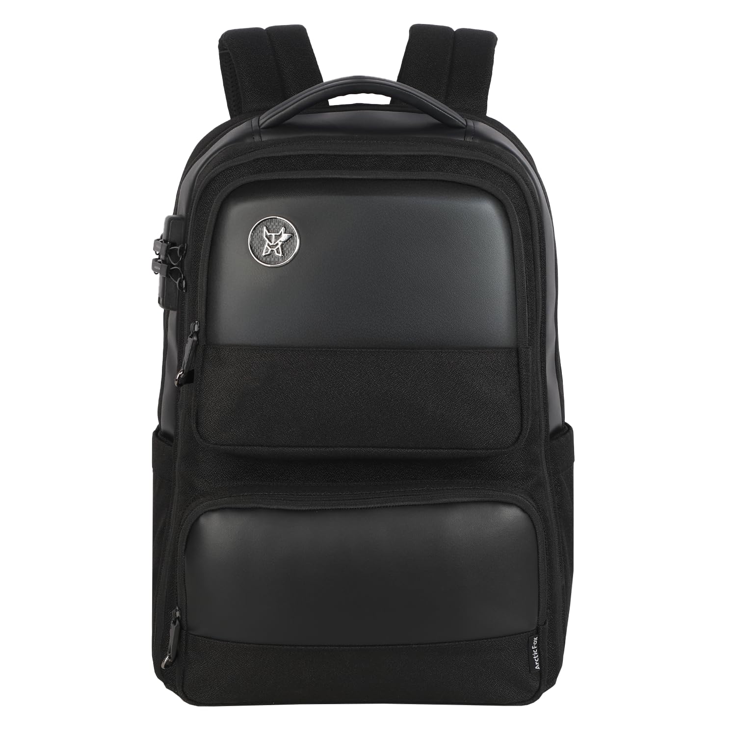 Atlas Laptop Backpack (Black)| 25 Ltr Capacity|Water Resistant | Multipurpose Backpack |Number Lock|Rain Cover| Trolley sleeve|15.6 Inches Unisex Laptop Bag-image-3