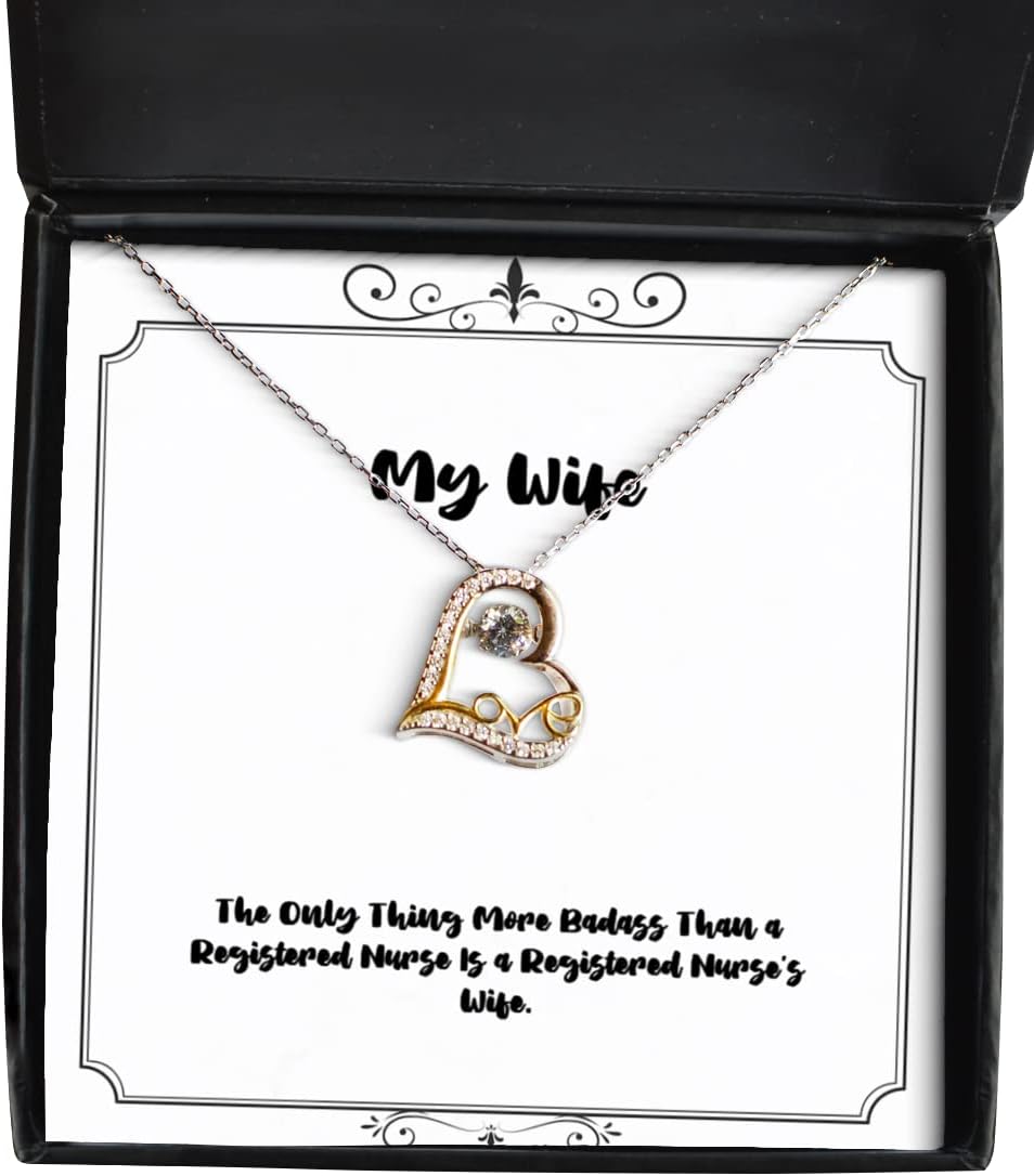 Beautiful Wife Love Dancing Necklace, The Only Thing More Badass Than a Registered., for Wife, Present from Husband, Jewelry for Wife