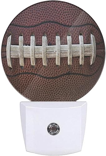 Uanvaha Luces nocturnas enchufables en la pared, cordones de fútbol americano, luz nocturna con sensor de atardecer a amanecer, lámpara LED para