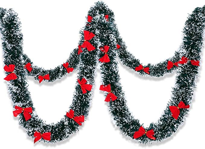 DUOJIN Corona de abeto, corona de Navidad, decoración de Navidad artificial, corona, puerta principal, chimenea, ventana, árbol, mesa colgante, corona de 2 m