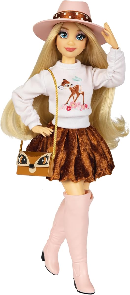 Muñecas Disney 100: Bambi de 11,5 pulgadas de alto con 13 puntos de articulación, dos conjuntos completos para mezclar y combinar y un brillante anillo de Mickey para ti.