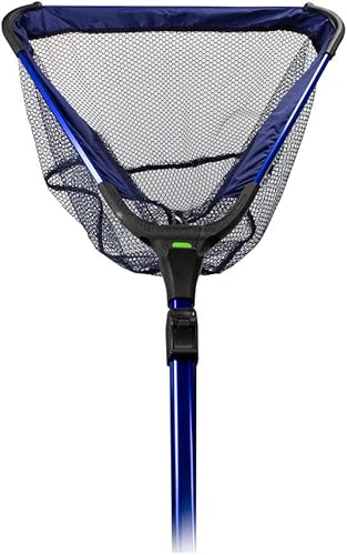 Miniatura 4 de Red de aterrizaje plegable para atrapar peces Koi para jardín, 16 pulgadas por 13 pulgadas de ancho (0.236 in), cabeza de red de malla de nailon