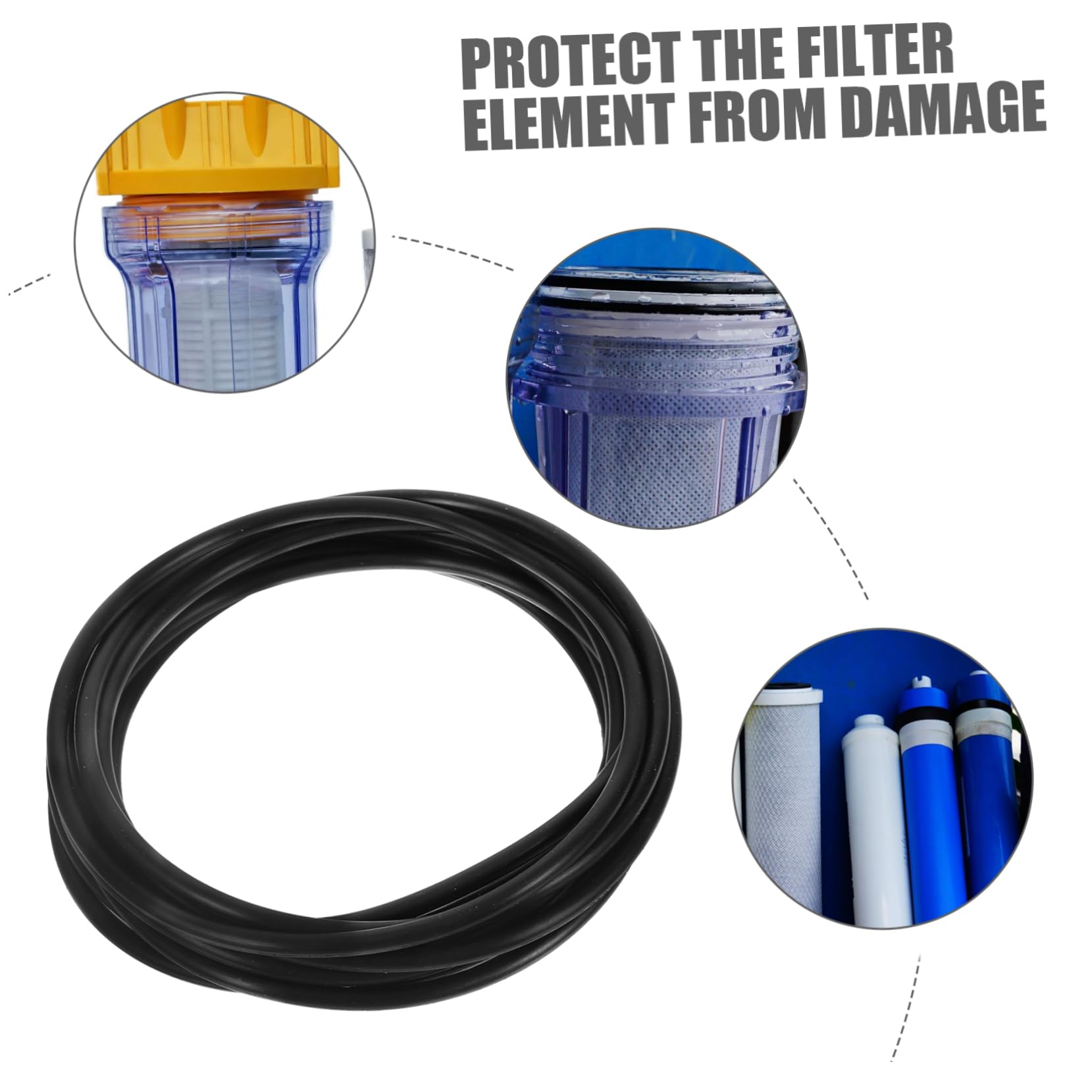 Ciieeo 5 Set Guarnizioni Per Filtri Set Da Sealing Per Depuratori Compatibili Con Membrane Ro Design Professionale E Pratico Per Potabile 10 Pezzi*5