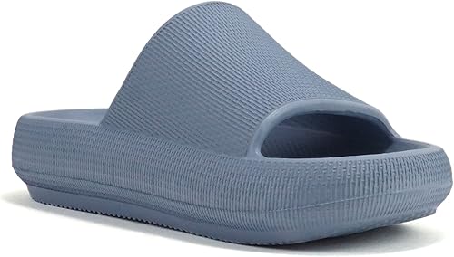 Miniatura 4 de Soda "MARSHMALLOW" Sandalias de recuperación de plumas para mujer, puntera abierta, ligeras, cómodas, acolchadas