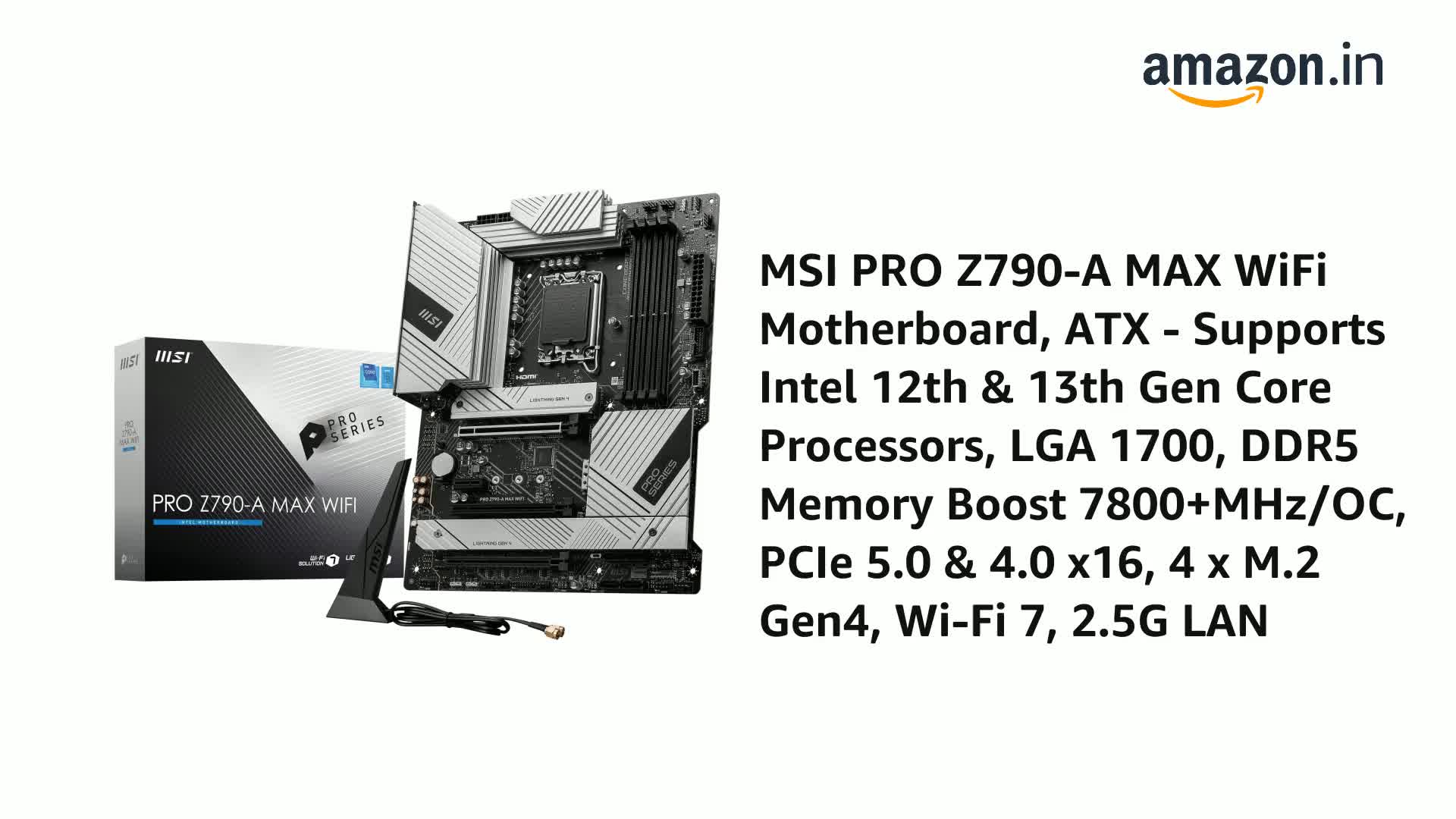 MSI PRO Z790-A MAX WiFi Motherboard ATX LGA 1700