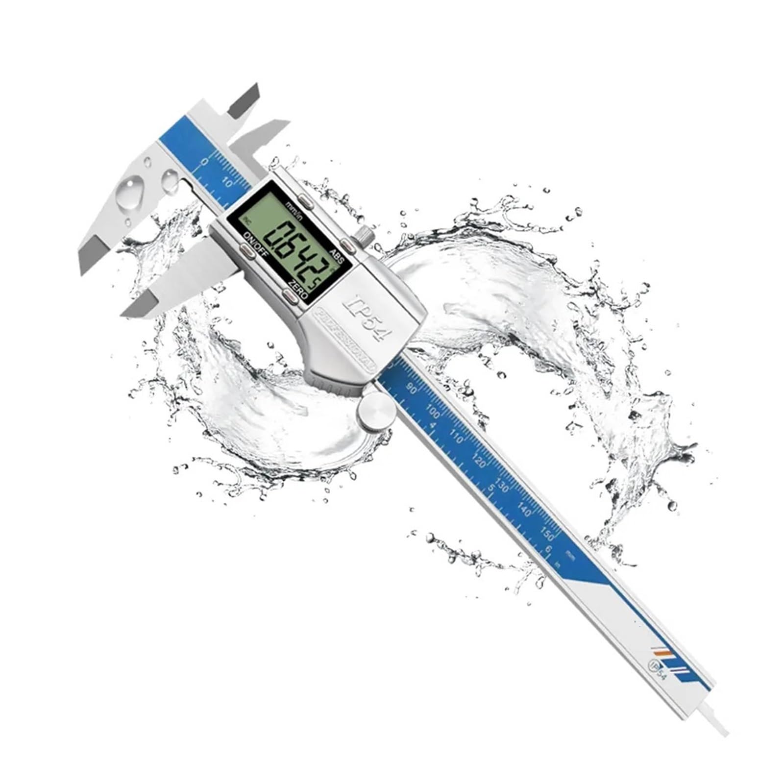 Calibrador digital, Calibrador digital electrónico de 150 mm Vernier inoxidable Herramienta de medición de acero IP54 de alta precisión para bricolaje/hogar