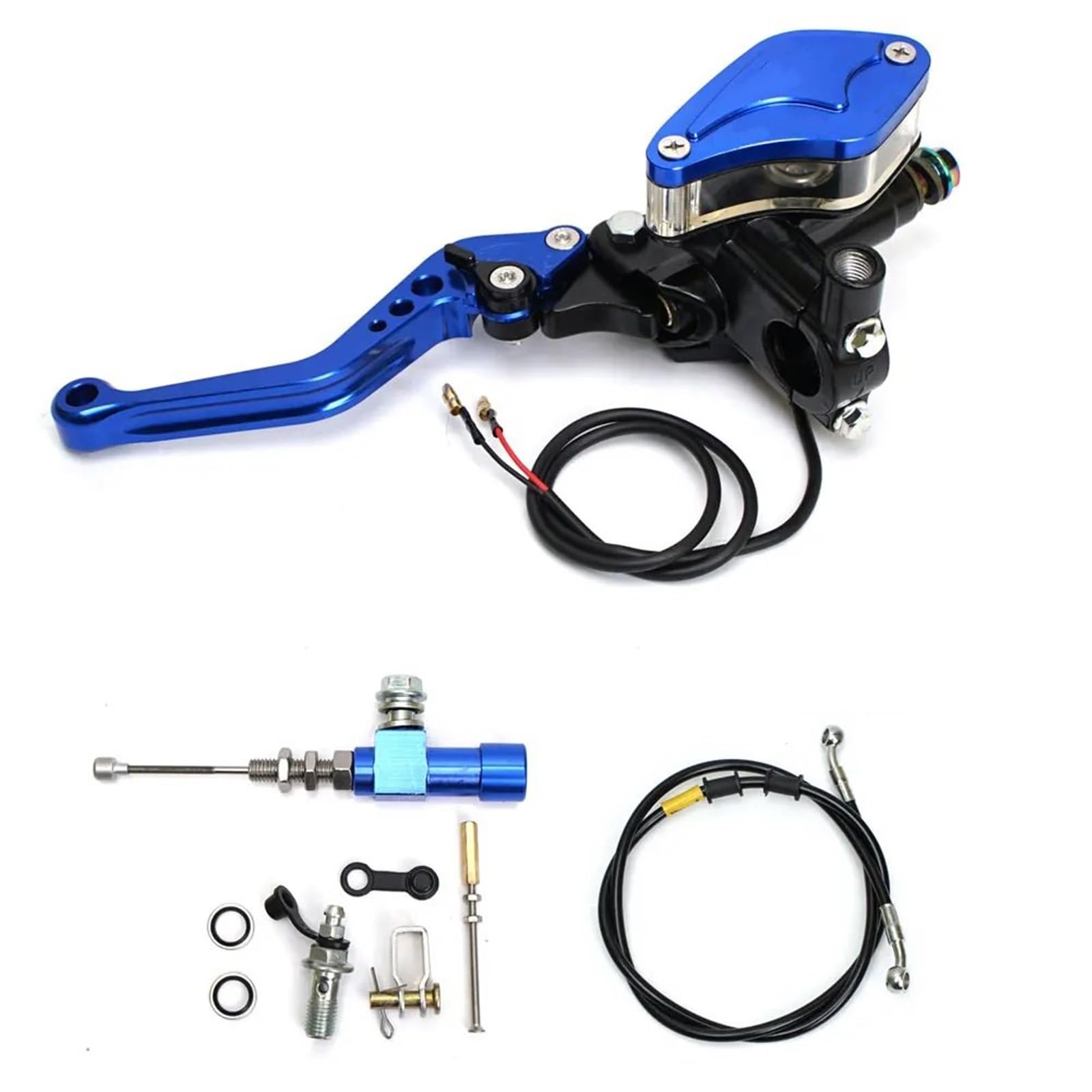 Onmaweyb A Brake Clutch Lever Bike Fit For Yamah Fit For Kawasaki Fit For Hond Fit For Suzuki Motos 7/8 In Motorcycle Hydraulic Brake Clutch Kit(A)