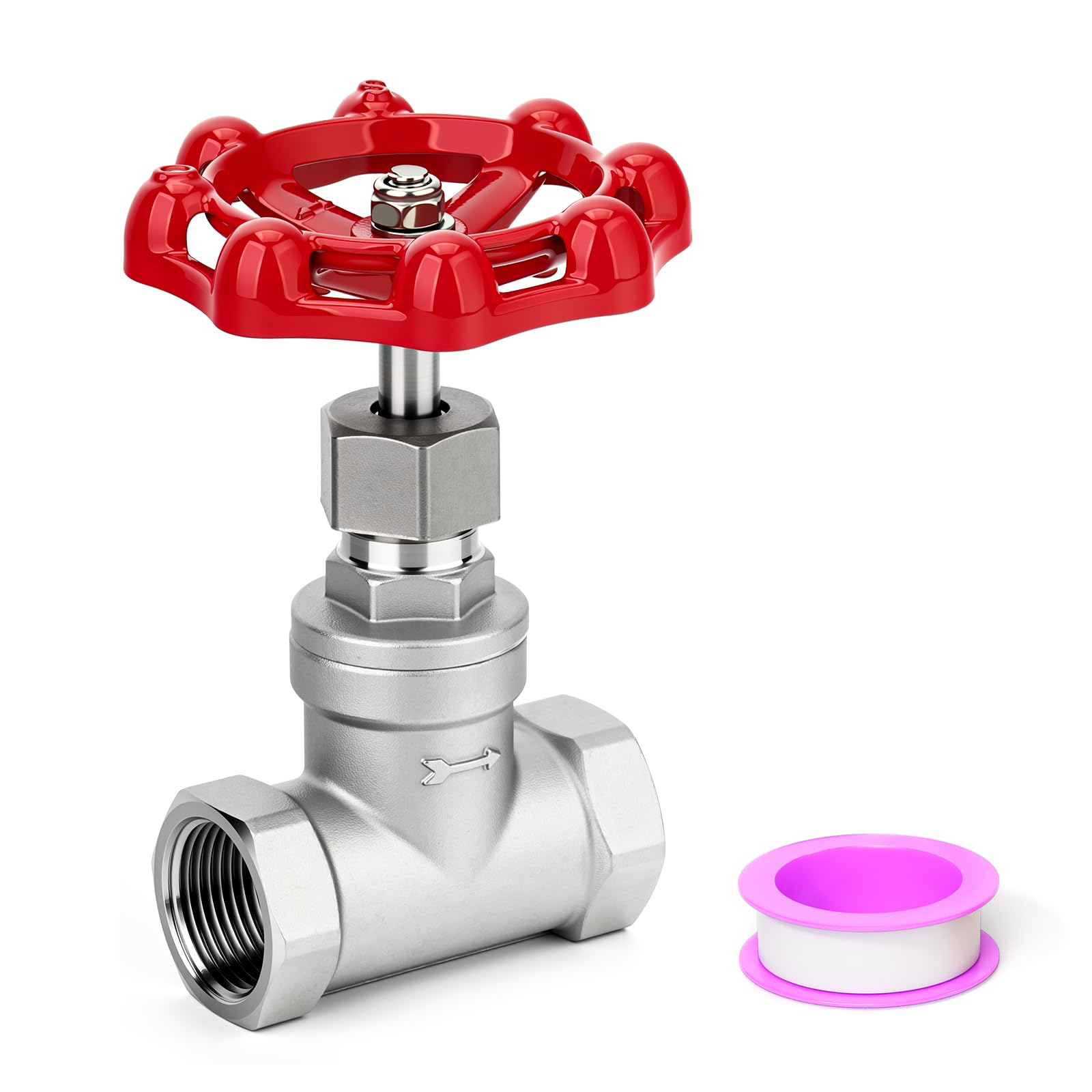 Robinet à soupape 1/2 contre les fuites de gaz et eau vanne inox 304