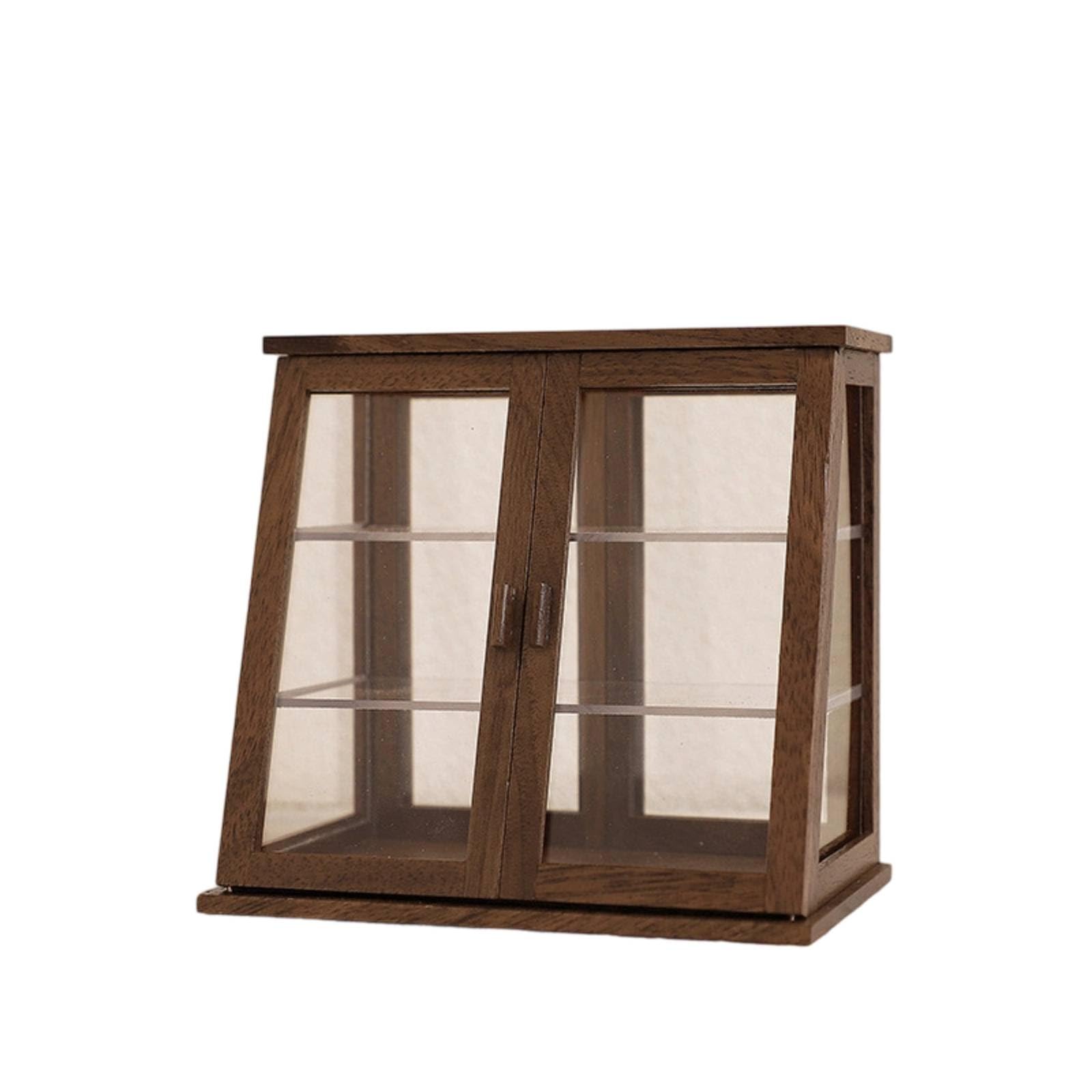 Vetrinetta in Miniatura Decorativo Mobile Portaoggetti Mini Credenza per Appassionati di da, Stile D