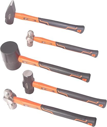 Miniatura 4 de Juego de martillos de 5 piezas, martillo de dolor de bola de 16 onzas, martillo de dolor de bola de 32 onzas, mazo de goma de 32 onzas, martillo de
