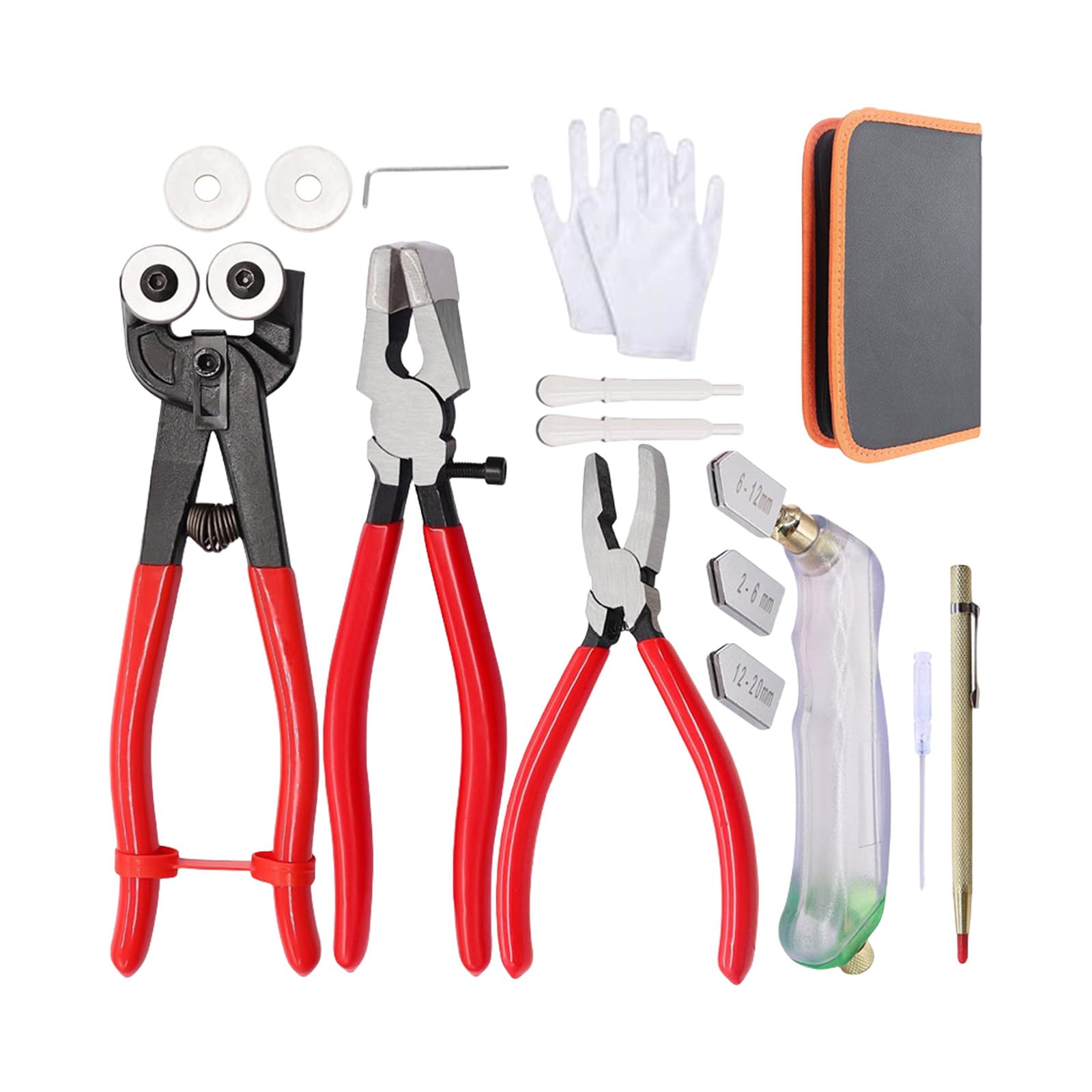 Lot de 16 outils de coupe en acier robuste pour couper le verre et le verre lisse et précis