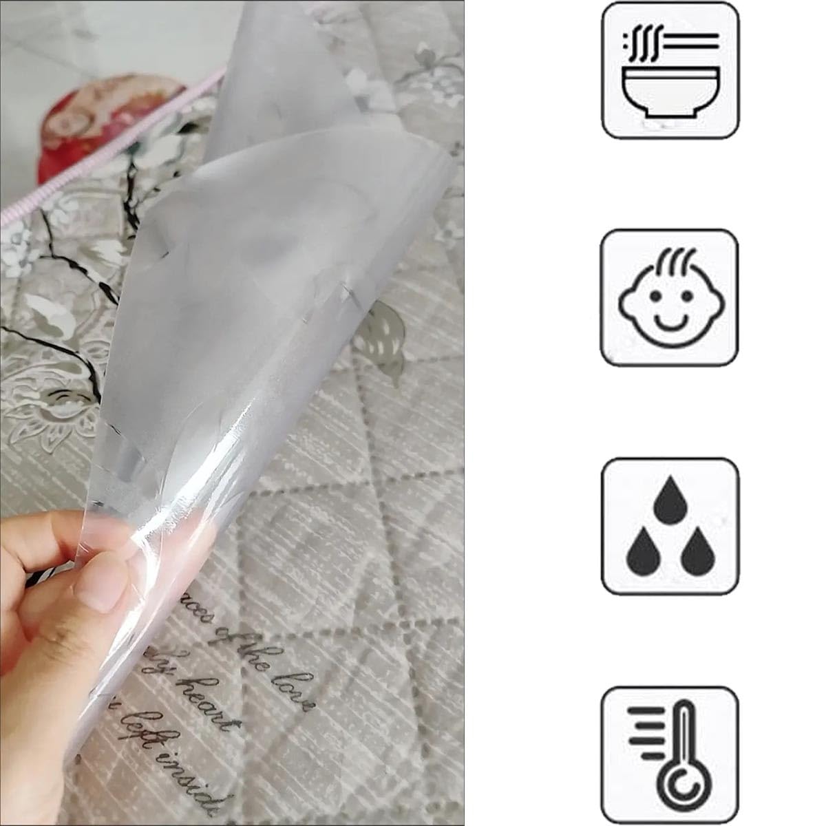 Sous-main Transparent Antidérapant Tapis D'écriture Housse En PVC Transparent Pour Bureau Et Ordinateur Grand Tapis Pour Clavier(70x120cm)