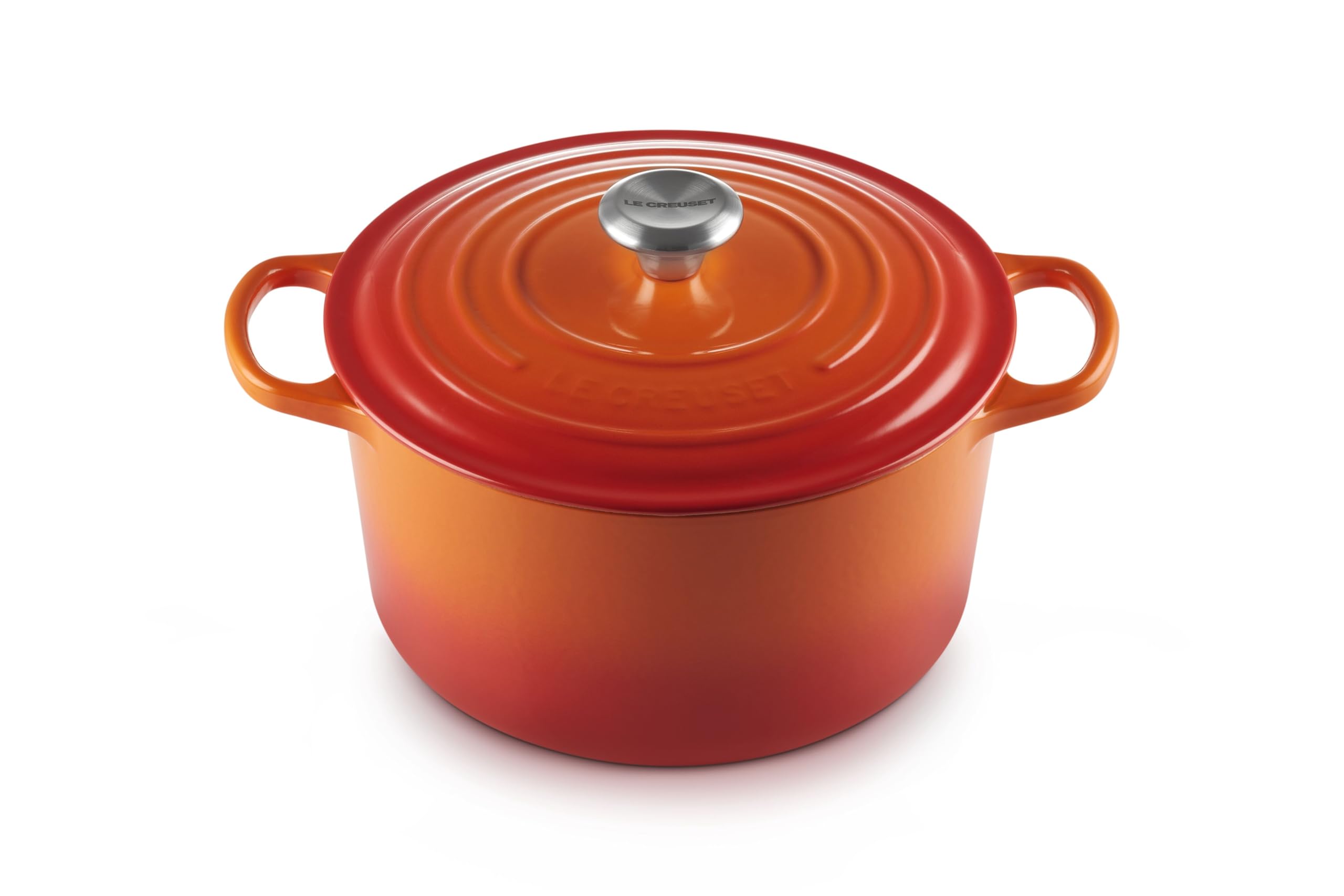 Photo 1 of Le Creuset Enameled Cast Iron Signature Deep Round Oven, 6.5 qt., Flame