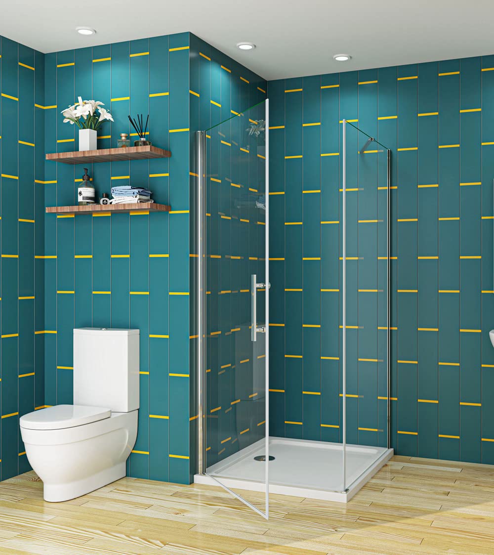 Aica Sanitär Duschabtrennung Duschkabine 90x90cm Duschtür 6mm Nano Glas H.185cm