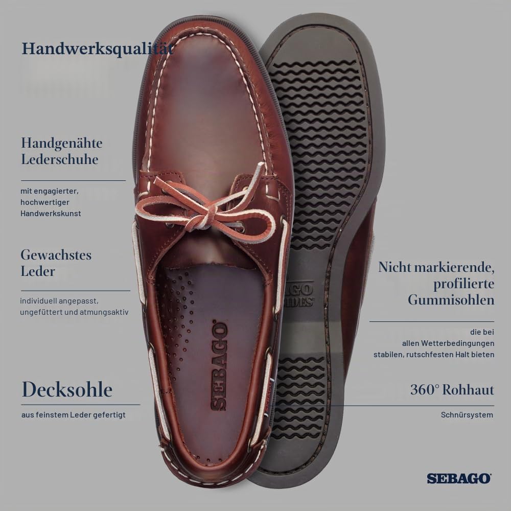 Sebago SPINNAKER/BLACK/BROWN B72871, Herren Mokassins