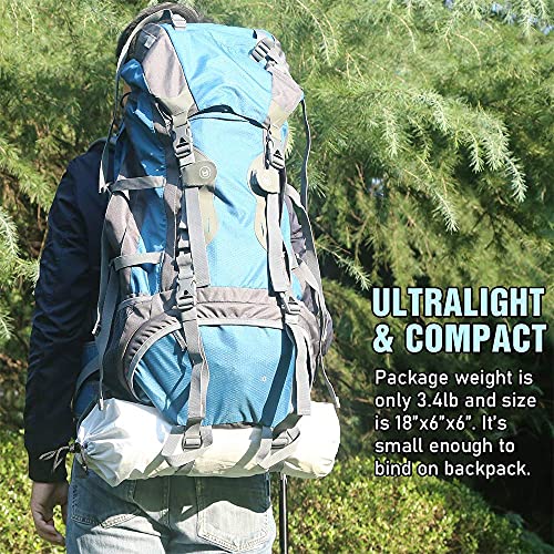 Image of Preself Upgraded 3 Person Lightweight Tipi Hot Tent with Fire Retardant Stove Jack for Flue Pipes Teepee Tents for Family Team Outdoor Backpacking Camping Hiking (Olive)